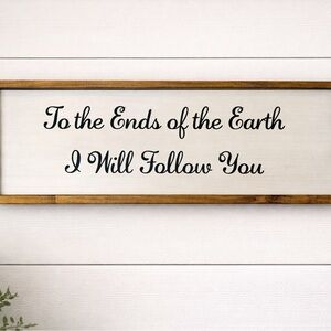 Rustic White and Brown Wall Sign